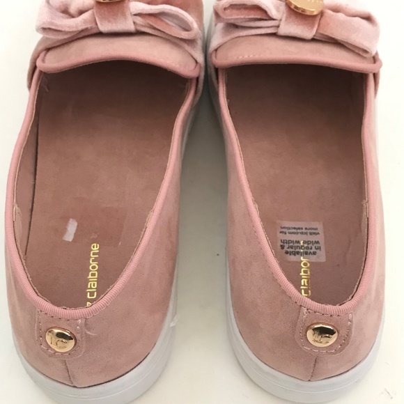 LIZ CLAIBORNE Sneakers Velvety Pink Loafer Slip On Shoe Weaver Size 9.5 - Picture 10 of 16